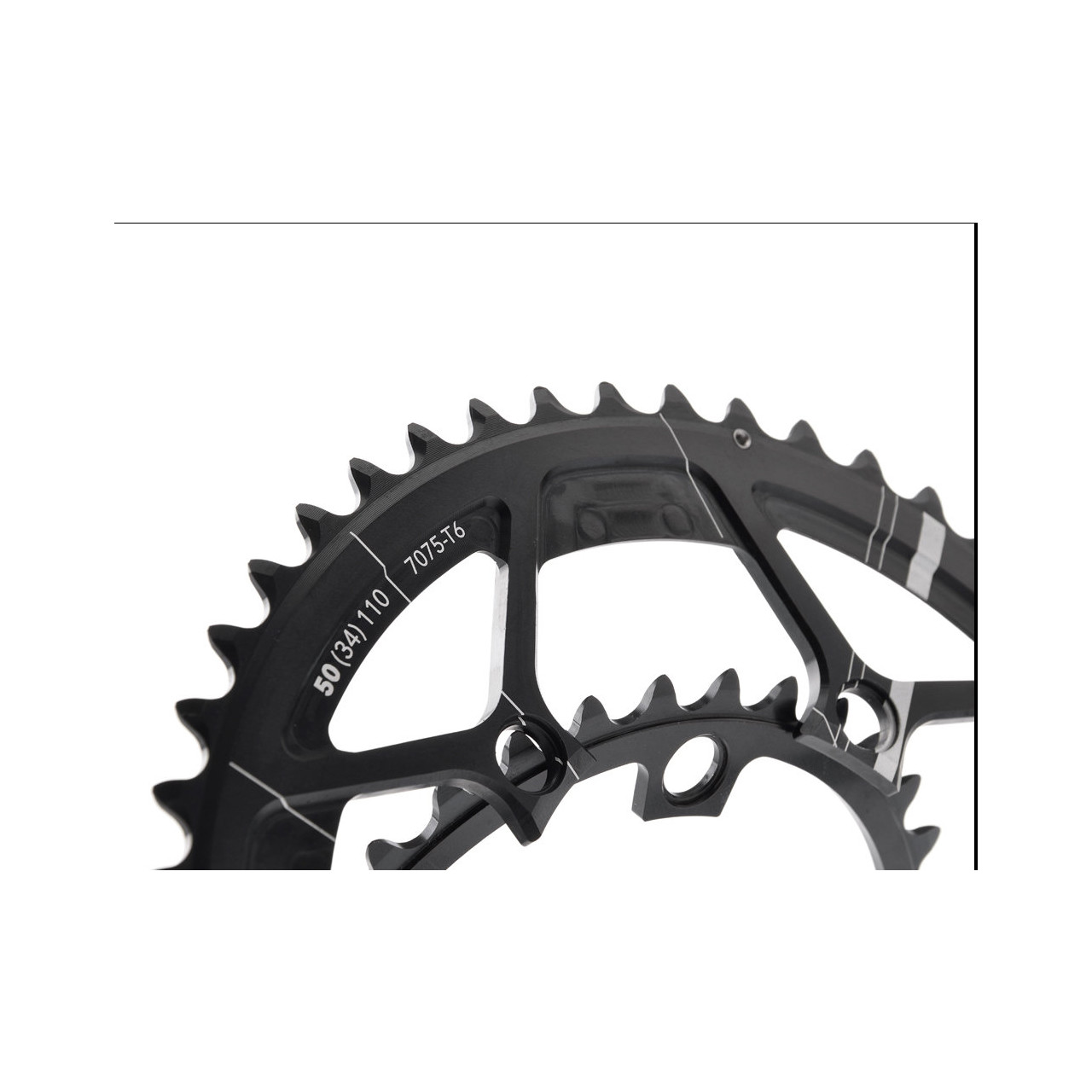 Rotor NoQ 2x Chainring 5 Arm 5x110 Non Aero ROUND 39t Inner 44 90