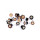 Gilles Berthoud - Leather CNC Race Bar Plugs silver/black