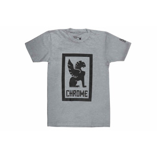 Chrome - Large Lock Up T-Shirt - grey // SALE