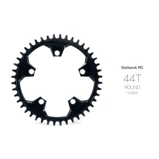 Garbaruk - Round Narrow-Wide Road/CX/Gravel Chainring Round - 5 x 110 BCD black 38 teeth