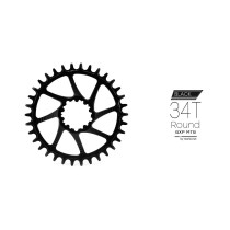 Garbaruk - Narrow-Wide MTB Chainring Round - SRAM MTB GXP Direct Mount black 34 teeth