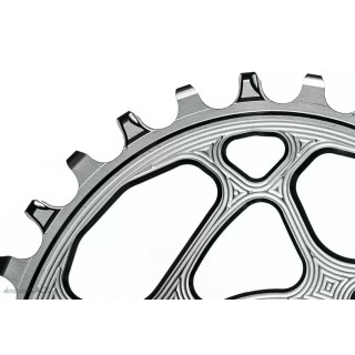 Black by absoluteblack narrow wide oval mtb single online chainring