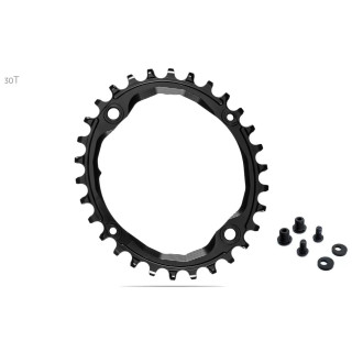 Absolute Black - Oval MTB 1x Chainring 104 BCD - Black 30 Teeth (incl special bolts + Spacer)