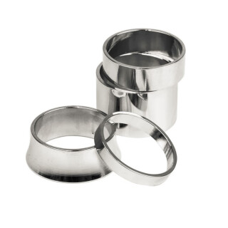 Velo Orange - Thin-Wall Spacers - 1 1/8" silber poliert (chrome finish) 13,2 mm (Tapered)