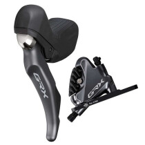 Shimano - GRX ST-RX810 / BR-RX810 Scheibenbremse vorne - 2-fach links - Flat Mount (mit STI-Einheit)