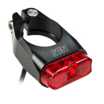 SON - Rear Light Saddle Clamp 30 mm - black anodized /...